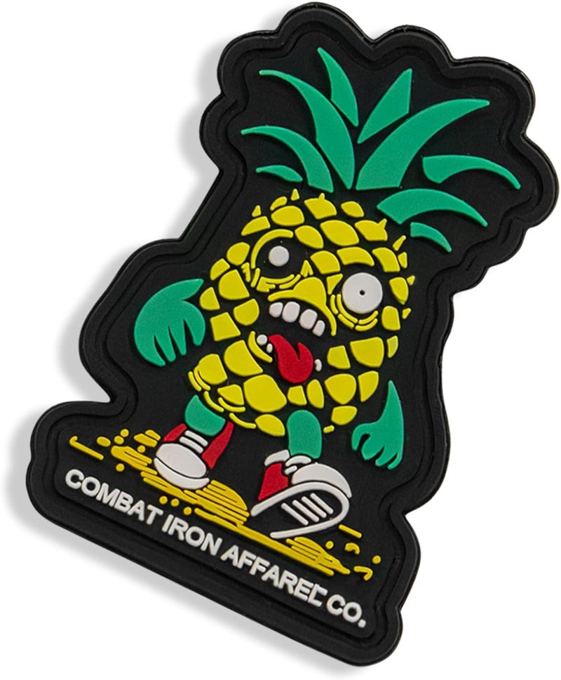Combat Iron Tactical PVC Morale Patch – Rugged Hook Backed Patch for Military Gear, Hats, Vests & Packs – Kill Bad Vibes Pineapple Man - Image 3
